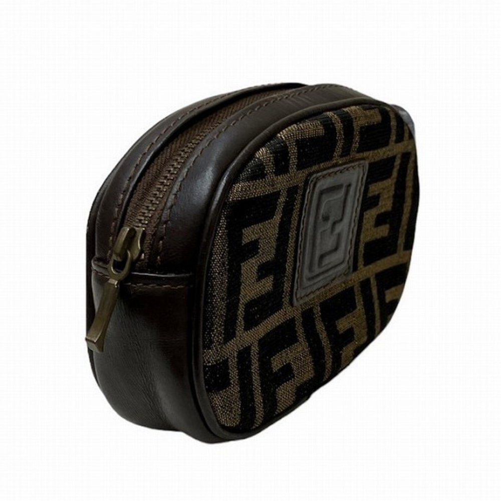 FENDI Zucca Cosmetic Pouch Brand Accessories Ladies Bag - Picture 4 of 9